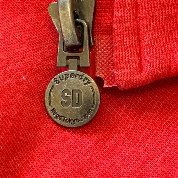 Superdry Orange Label Vintage Logo Borg Lined Zip Hoodie Size L - Picture 9 of 17